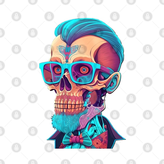 The Nerd Skull Head 1 by Peter Awax