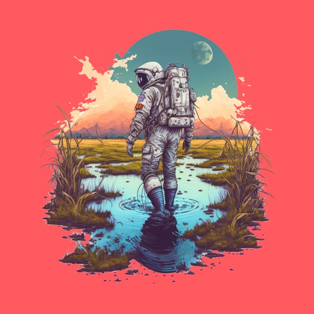 astronaut exploring the space by abomastour