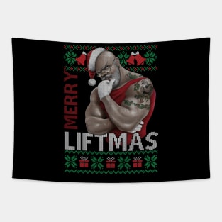 Merry Liftmas Ugly Christmas Gym Workout Gift Mens 5 Tapestry