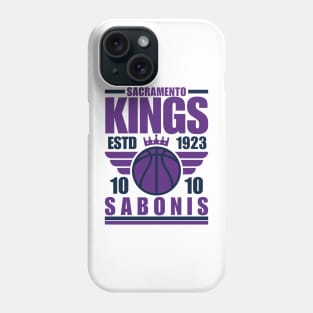 Sacramento Kings Sabonis 10 Basketball Retro Phone Case