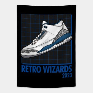 AJ 3 Retro Blue Sneaker Tapestry