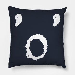 'o' LETTER DESIGN TEXT WHITE GRAPHIC Pillow