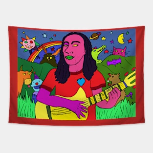 Guitar Player Tapestry