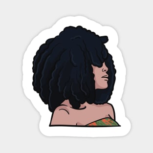 Black Woman Free Form Dreads Magnet