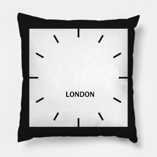 London Time Zone Wall Clock Pillow