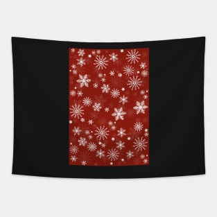 Red snowflakes Tapestry