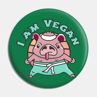 I am vegan. Pin