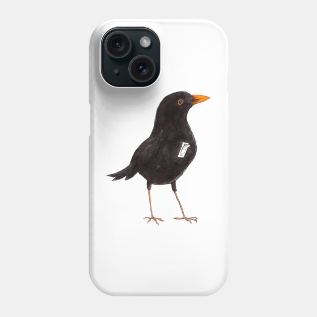 Bird with switch Phone Case by jurjenbertens