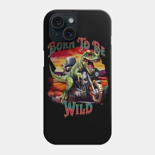 T-Rex Dinosaur On A Motorbike 2 Phone Case