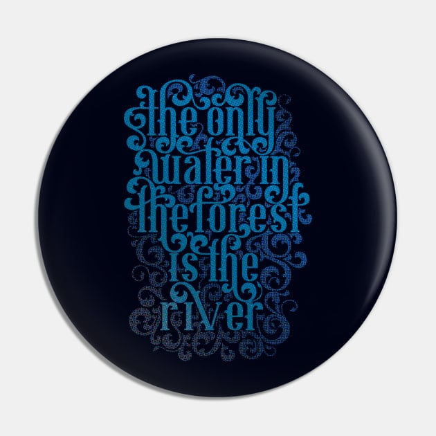 River Song Blue Lettering Quote Pin by polliadesign