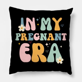 In My Pregnant Era - Pregnancy New Mom Groovy Mother's Day Pillow