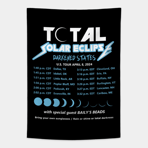 Total Solar Eclipse 2024 Tapestry by Bigfinz