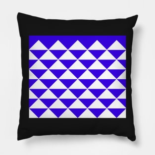 Abstract Triangles pattern - blue and white. Pillow