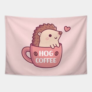 Cute Hedgehog In Mug, Hog Coffee Funny Tapestry