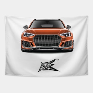 audi rs4 orange Tapestry