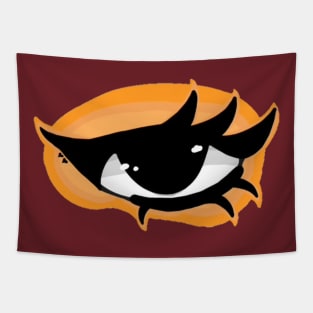 Orange Power Eyeball Tapestry