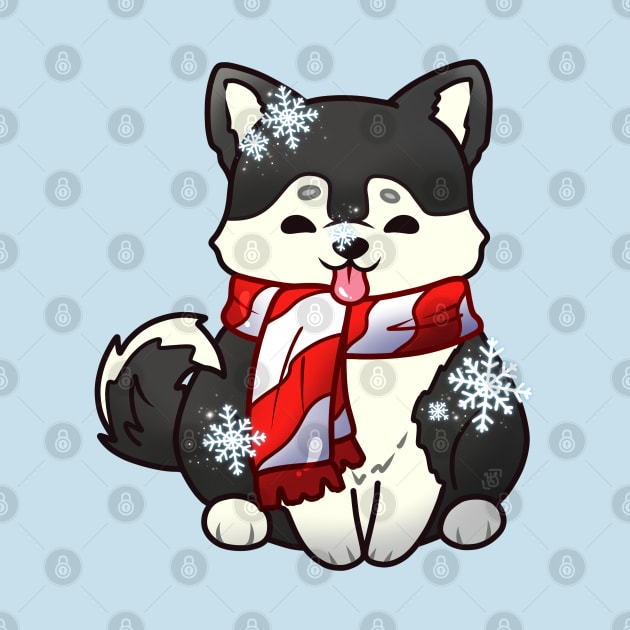 Snowflake Husky Pup by heysoleilart