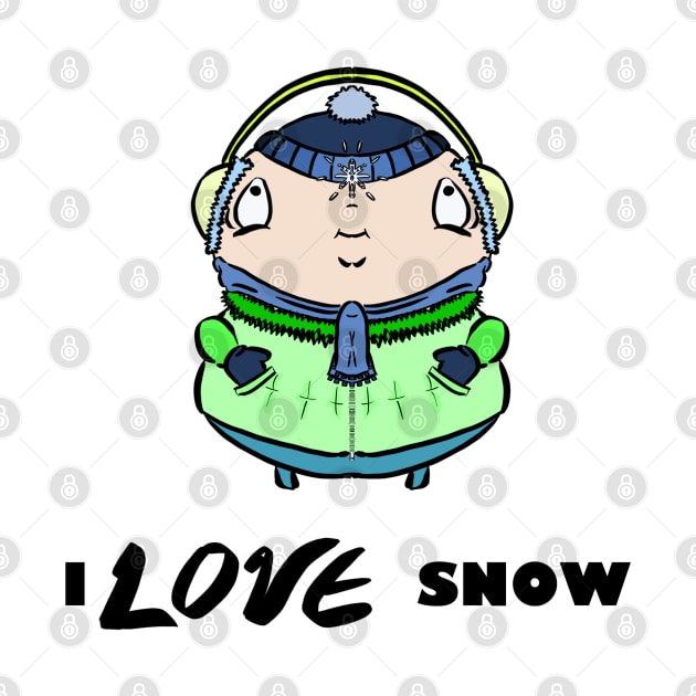 I Love Snow T-Shirt by AshBash201