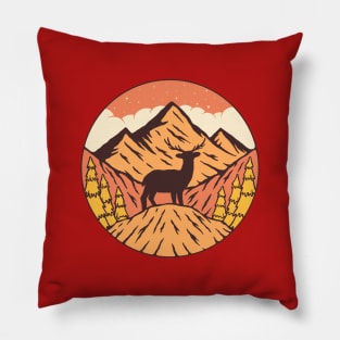 Deer Hunting Outdoor Mountain T-Shirt Pillow