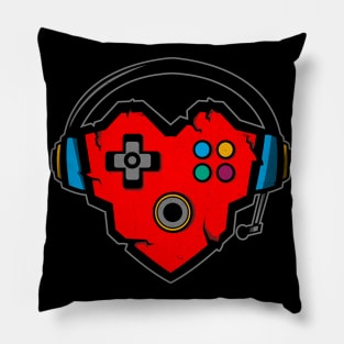 Gaming Heart Pillow