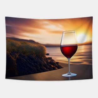 Glass of Wine Tapestry