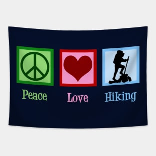 Peace Love Hiking Tapestry