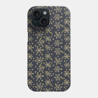 Snowflakes Pattern - Midnight Blue Phone Case