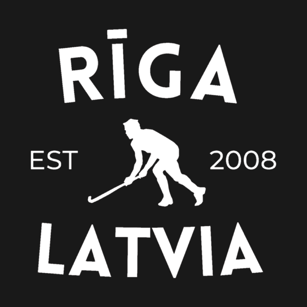 Hokejs LATVIJA latvia RĪGA - Ice Hockey by LukjanovArt