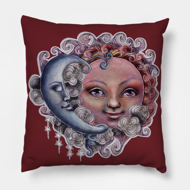 Love you to the moon and back Pillow by selandrian