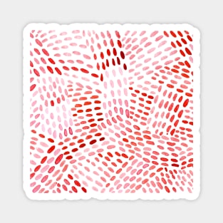 Watercolor dotted lines - red Magnet