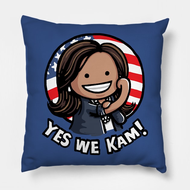 Yes We Kam! Pillow by Walmazan