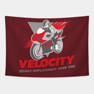 Velocity Equals Displacement Over Time Tapestry