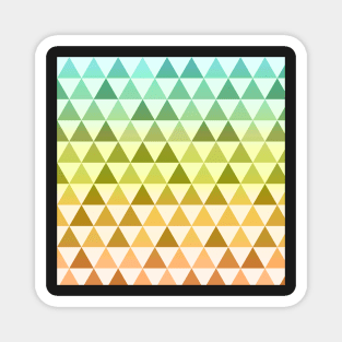 Orange and green triangle mosaic pattern Magnet