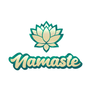 NAMASTE GOLDEN GREEN LOTUS T-Shirt