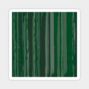 Painted Green Stripes Magnet