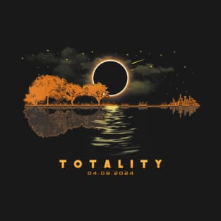 America Guitar Totality 04 08 24 Total Solar Eclipse 2024 T-Shirt