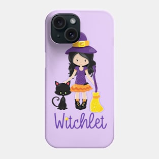 Kids Witch Design Halloween Gift Witchlet Wicca Pagan Magic Phone Case