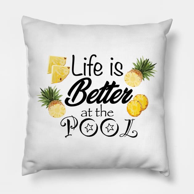 Life is Better at the Pool Pillow by smoochugs