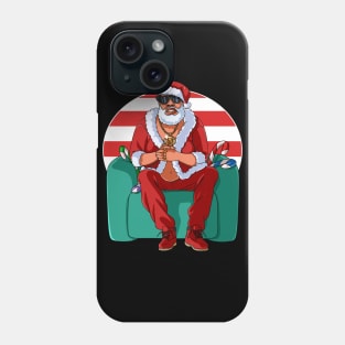 Black Santa Claus Gangster Christmas Phone Case