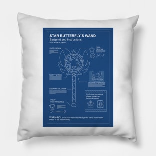 Wand blueprint Pillow