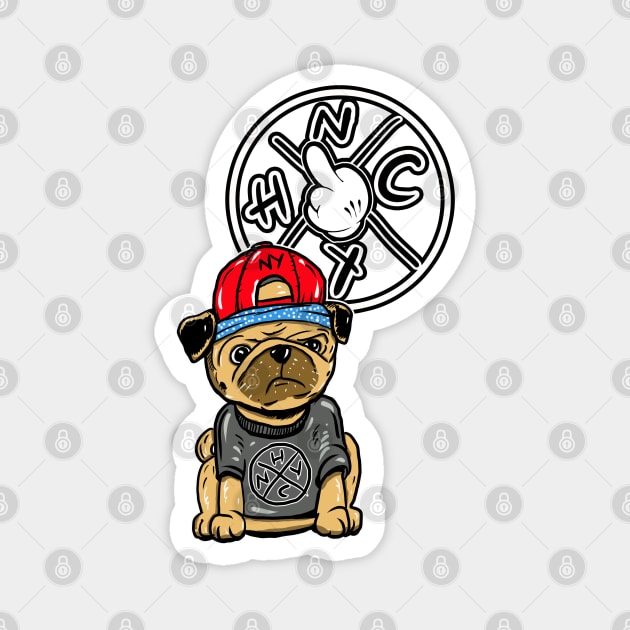 This is Punk Rock Pug Magnet by silentrob668