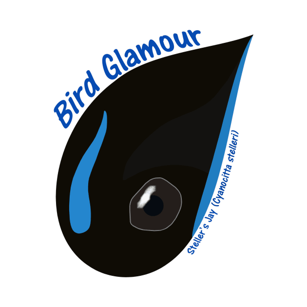 Steller's Jay (Large Text) by BirdGlamour