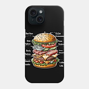 Funny Burger Anatomy Lover Foodie Burger Lover Phone Case