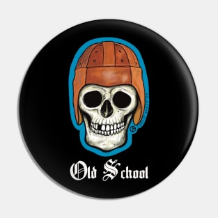 Old School Football Skull Pin