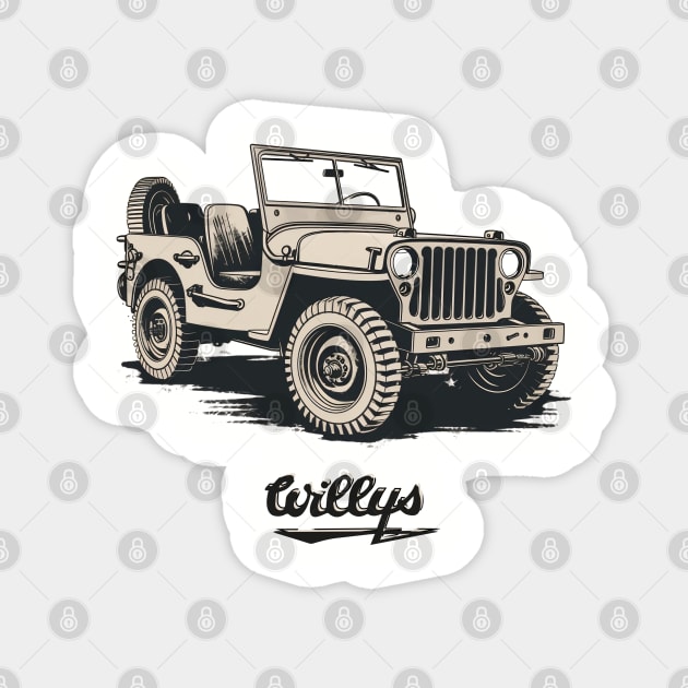 Willys Jeep Magnet by loskotno