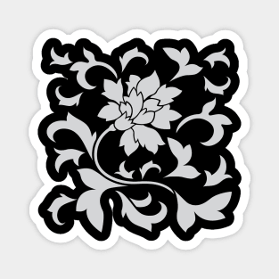 Oriental Flower – Silver Magnet