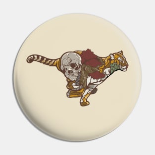 abstract tiger skull shaped Pin