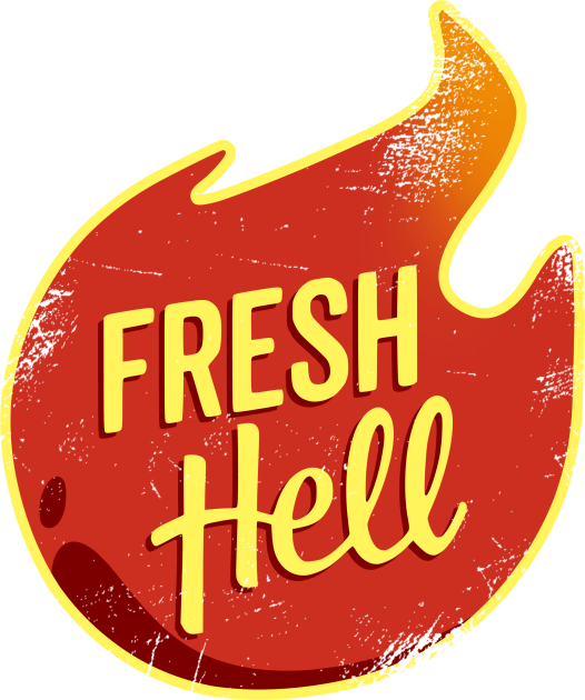 Fresh Hell (Distressed) Kids T-Shirt by HeroInstitute