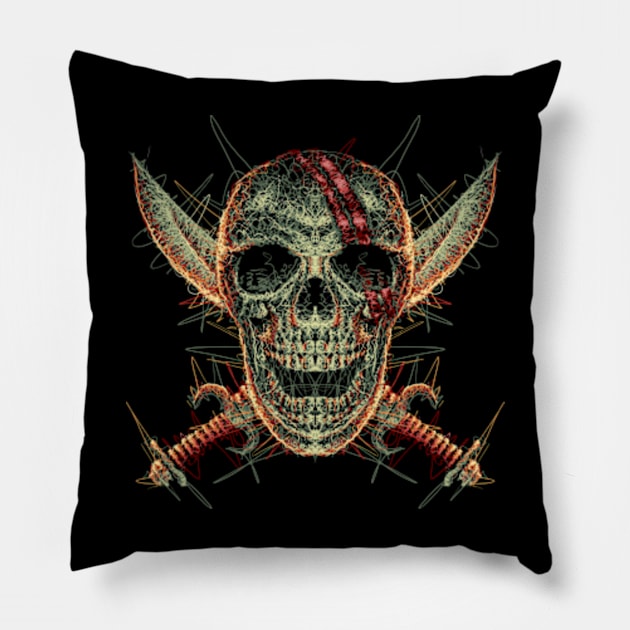 shanks logo scribbled Pillow by VisualNoise