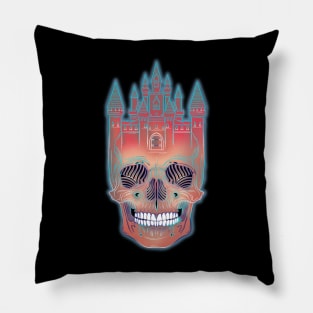 Skull King of the Castle Pillow